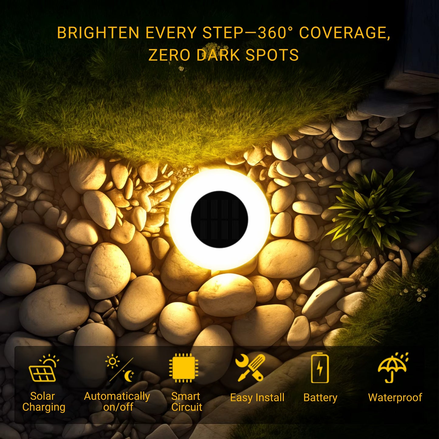 Rust-Proof Solar Ground Light