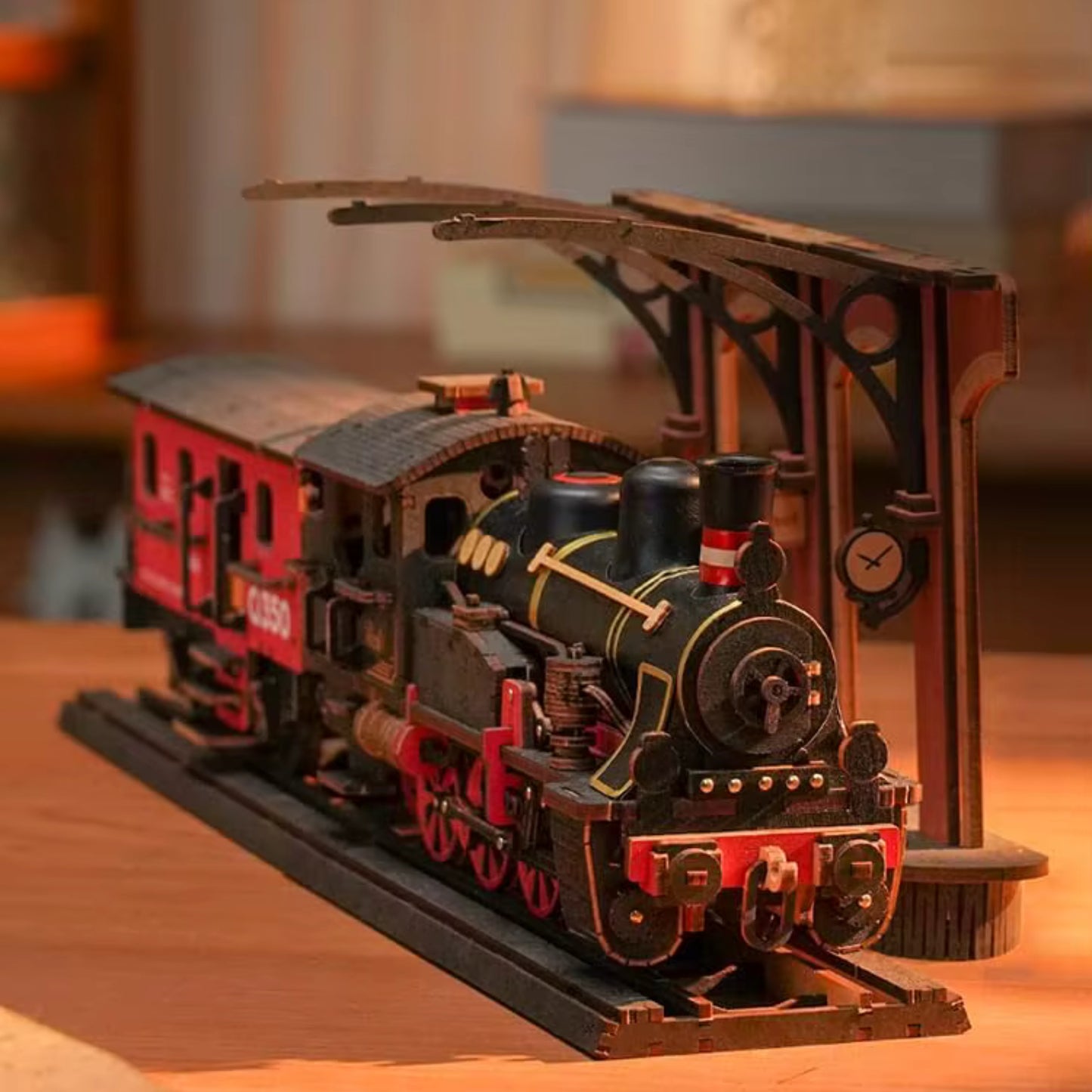 3D Wooden Puzzle Steam Train Model Kit