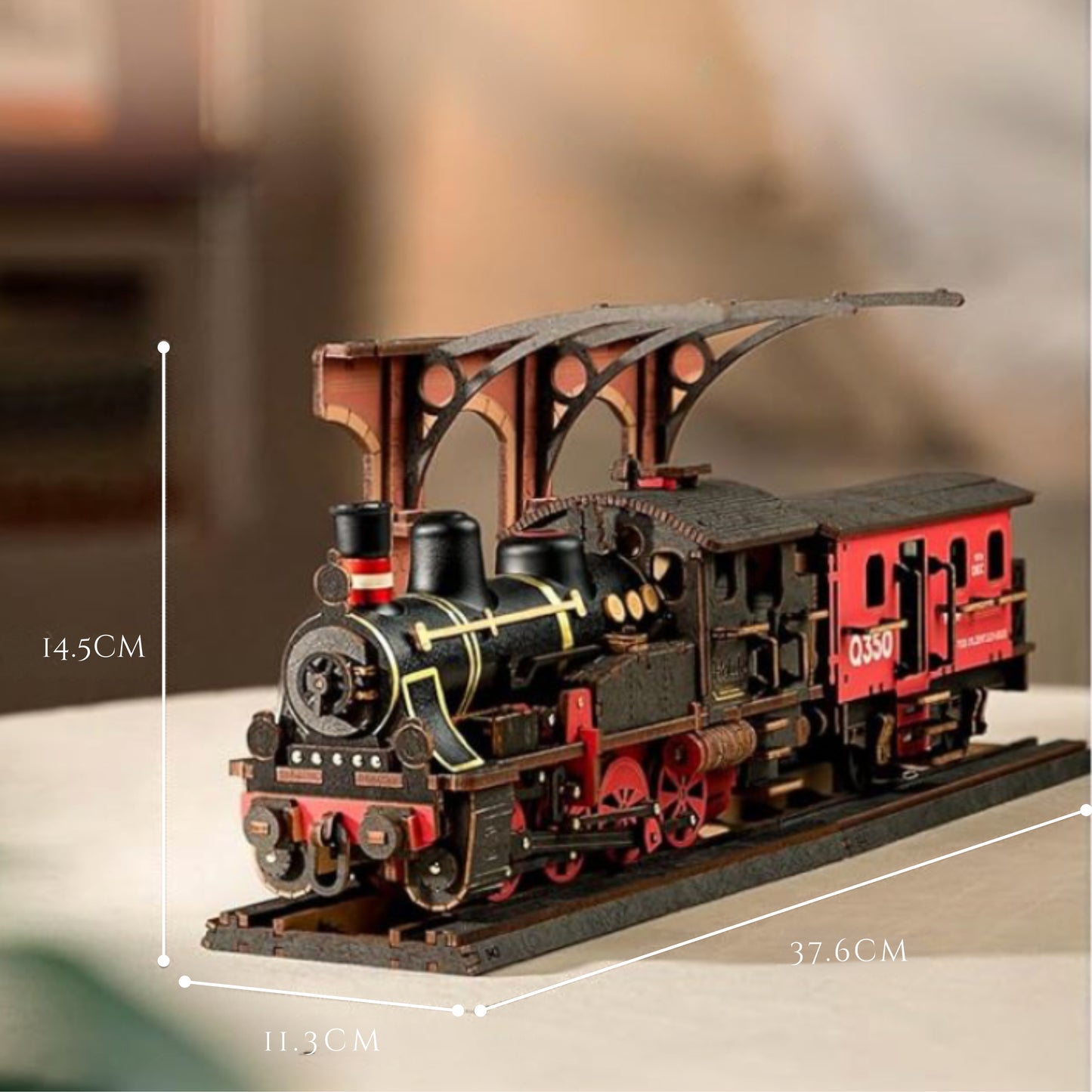 3D Wooden Puzzle Steam Train Model Kit