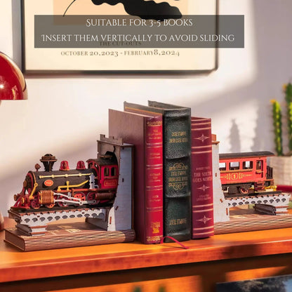 3D Wooden Vintage Train – DIY Bookend Kit