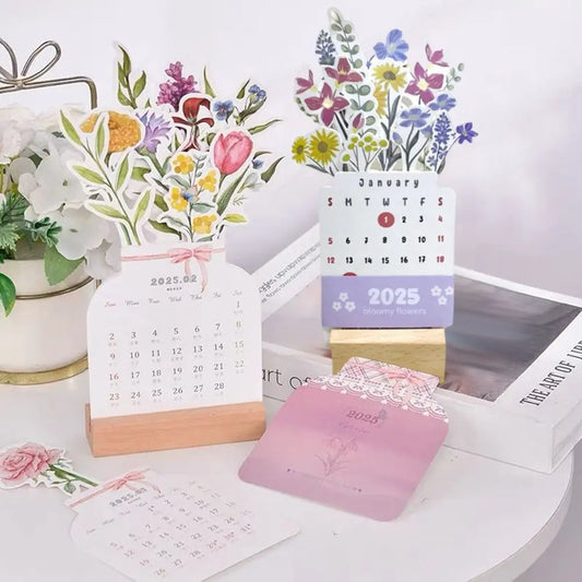 Bloomy Flowers Vase Calendar 2025