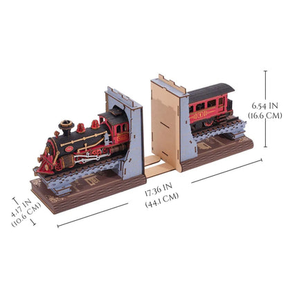 3D Wooden Vintage Train – DIY Bookend Kit